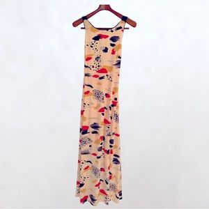 Harlyn abstract print strap back maxi dress from Anthropologie M